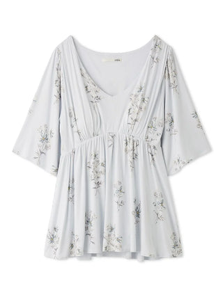 Cool Rayon Cosmos Printed Pullover With Built-in Bra