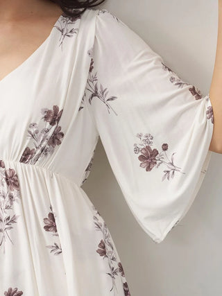 Cool Rayon Cosmos Printed Pullover With Built-in Bra