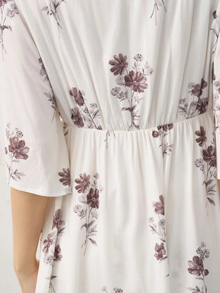Cool Rayon Cosmos Printed Pullover With Built-in Bra