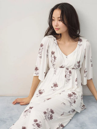Cool Rayon Cosmos Printed Pullover With Built-in Bra