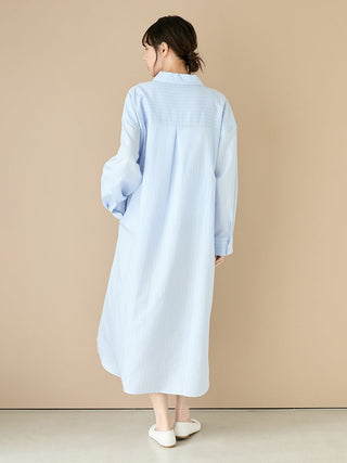 Spring Striped Shirt Dress