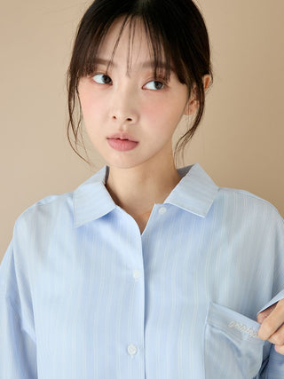 Spring Striped Shirt Dress