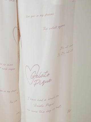 [Sweet] Satin Pajamas For Women in Off White, Women's Loungewear Pants Pajamas & Sleep Pants at Gelato Pique USA.