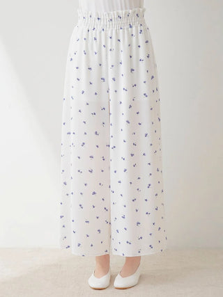 Small Floral Print Pajama Pants in BLUE, Women's Loungewear Pants Pajamas & Sleep Pants at Gelato Pique USA.