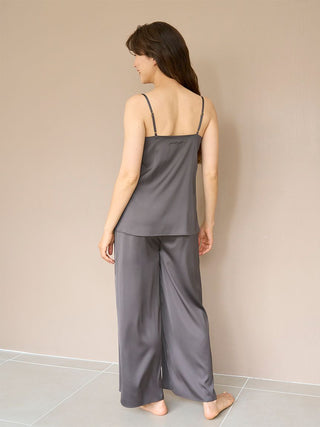 Satin Lounge Pants in CHARCOL GRAY, Women's Loungewear Pants Pajamas & Sleep Pants at Gelato Pique USA.