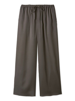 Satin Lounge Pants in CHARCOL GRAY, Women's Loungewear Pants Pajamas & Sleep Pants at Gelato Pique USA.