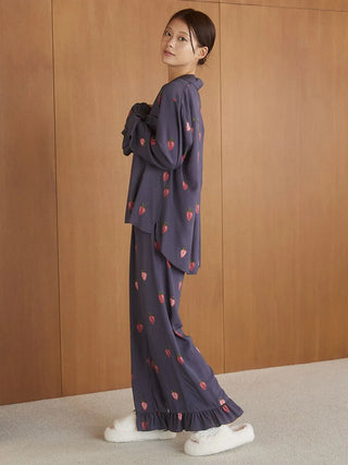 Strawberry Print Twill Long Pants