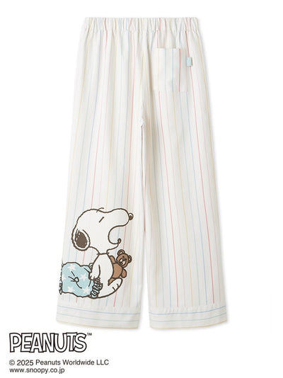 [PEANUTS] Original Art Rainbow Stripe Flannel Pants gelato pique