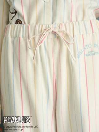 [PEANUTS] Original Art Rainbow Stripe Flannel Pants