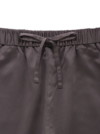 Satin Logo Embroidery Shorts