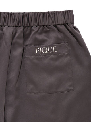 Satin Logo Embroidery Shorts
