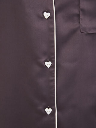 Logo embroidery Loungewear satin shirt - Gelato Pique