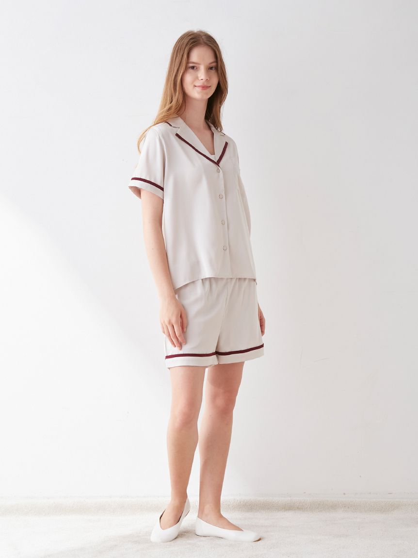 Lined Satin Sleep Shirt