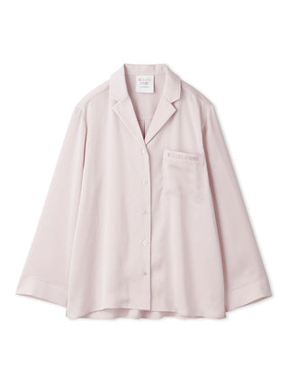 Comfy Long Sleeve Satin Sleepwear in pink, Women's Loungewear long sleeve sleepwear at Gelato Pique USA