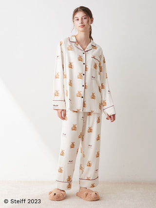 [Steiff] Motif Flannel Pajama Shirt