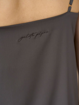 Soft Satin Lounge Camisole in CHARCOAL GRAY, Women's Loungewear  Camisole Tops at Gelato Pique USA.