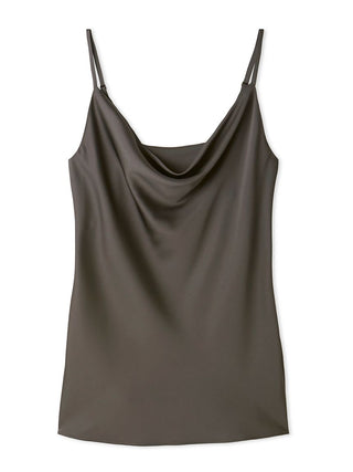 Soft Satin Lounge Camisole in CHARCOAL GRAY, Women's Loungewear  Camisole Tops at Gelato Pique USA.