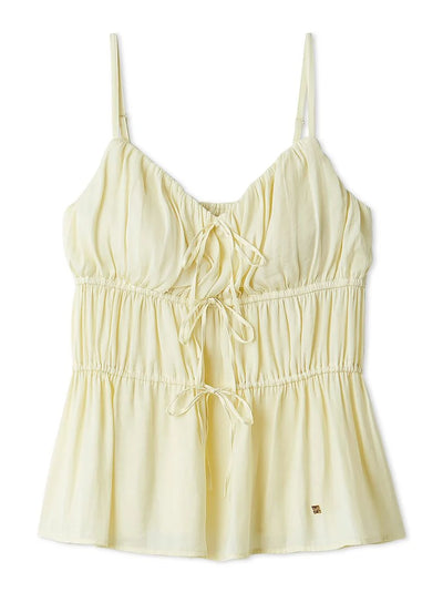 Satin Camisole with Built-In Bra gelato pique