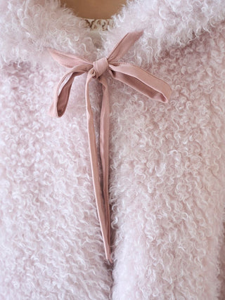 Ribbon Poodle Boa Cardigan