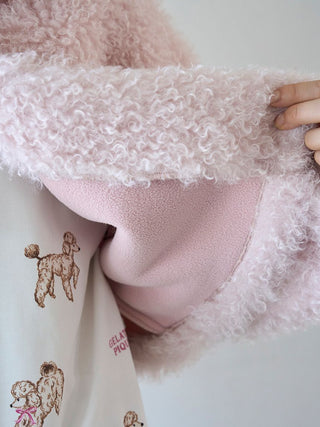 Ribbon Poodle Boa Cardigan