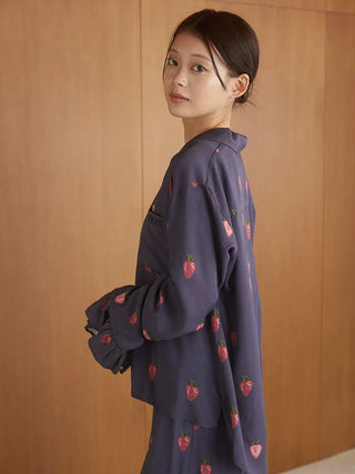 Strawberry Print Twill Shirt