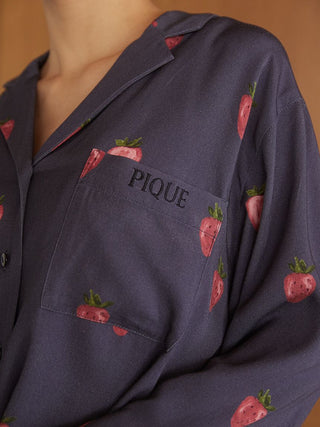 Strawberry Print Twill Shirt
