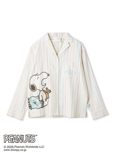 [PEANUTS] Original Art Rainbow Stripe Flannel Shirt gelato pique