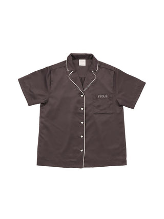 Satin Logo Embroidery Shirt