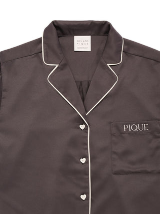 Satin Logo Embroidery Shirt