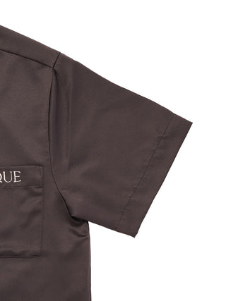 Satin Logo Embroidery Shirt