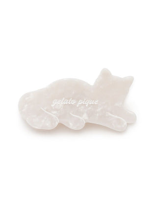 Cat Hair Clips in off white, Women's Loungewear Hair Accessories, Hair Clips, Headbands, Hair Ties at Gelato Pique USA.