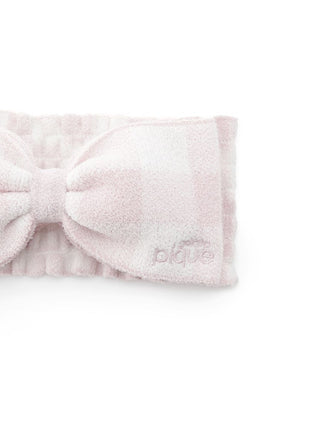 Checkered Skincare Headband in pink, Women's Loungewear Hair Accessories, Hair Clips, Headbands, Hair Ties at Gelato Pique USA.