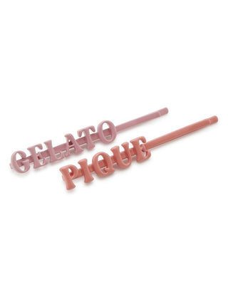 Gelato Pique colorful hair pins featuring whimsical logo, vibrant playful design