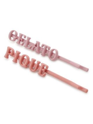 Gelato Pique Colorful Hair Pins in PINK, Women's Loungewear Hair Accessories, Hair Clips, Headbands, Hair Ties at Gelato Pique USA.