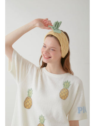 Fruit Comfy Knit Headband in YELLOW, Women's Loungewear Hair Accessories, Hair Clips, Headbands, Hair Ties at Gelato Pique USA.