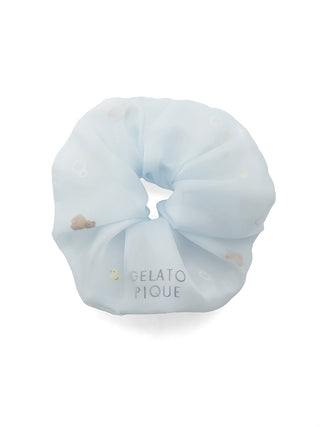 Bubble Scrunchies in BLUE, Women's Loungewear Hair Accessories, Hair Clips, Headbands, Hair Ties at Gelato Pique USA.