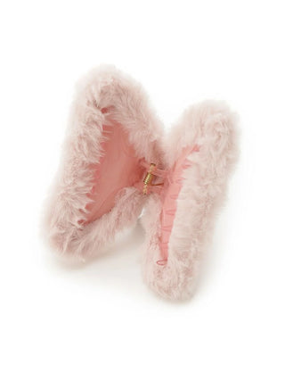 Eco Fur Claw Clip in PINK, Women's Loungewear Hair Accessories, Hair Clips, Headbands, Hair Ties at Gelato Pique USA.