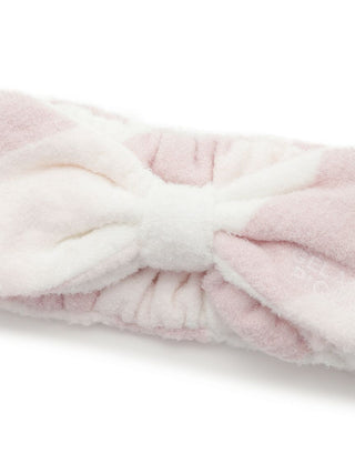 Durable Smoothie Border Headband by Gelato Pique USA in soft pink, perfect for premium loungewear and skincare routines.