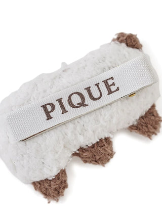 Fluffy brown panda hair clip from Gelato Pique USA, perfect for adding a cute touch to premium loungewear and sleepwear ensembles.