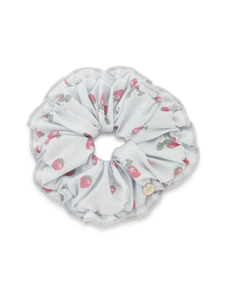 Strawberry Motif Frill Hair Scrunchies