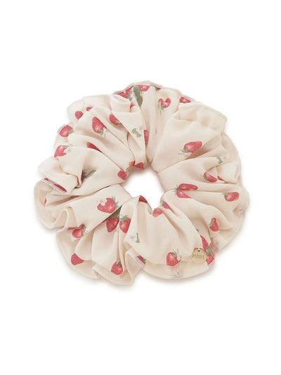 Strawberry Motif Frill Hair Scrunchies gelato pique