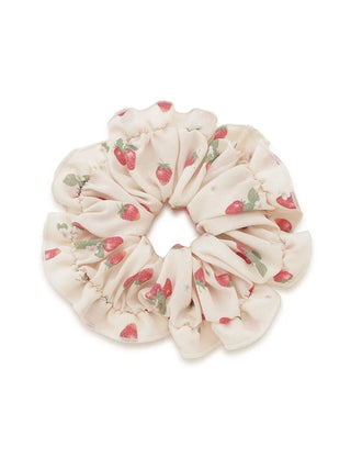 Strawberry Motif Frill Hair Scrunchies