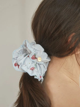 Strawberry Motif Frill Hair Scrunchies