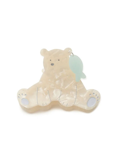 Polar Bear Motif Hair Clip gelato pique