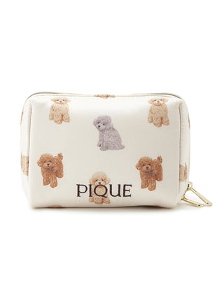 Toy Poodle Pattern Pouch- Women's Loungewear Bags, Pouches, Eco Bags & Tote Bags at Gelato Pique USA