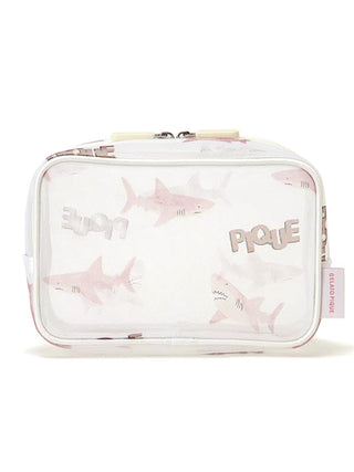 Mesh Shark Pattern Square Pouch- Women's Loungewear Bags,Pouches,Eco Bags & Tote Bags at Gelato Pique USA