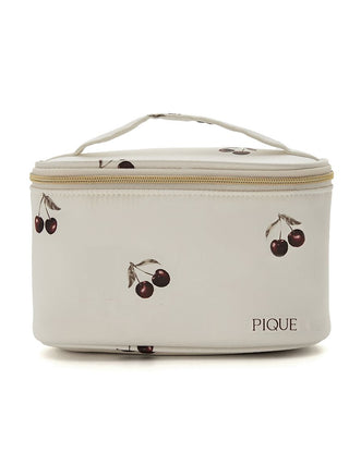 Urban Cherry Print Vanity Pouch in Off White, Women Loungewear Bags, Pouches, Make up Pouch, Travel Organizer, Eco Bags & Tote Bags at Gelato Pique USA