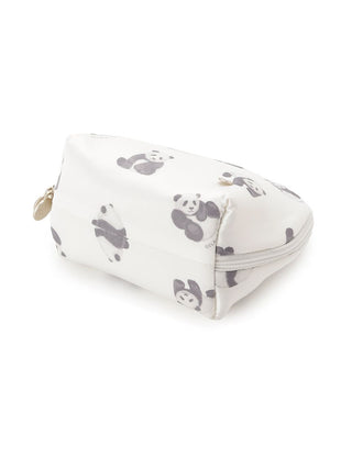 Panda Print Oval Purse Cosmetics Bag