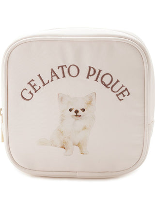 DOG Pattern Square Tissue Pouch in pink, Women Loungewear Bags, Pouches, Make up Pouch, Travel Organizer, Eco Bags & Tote Bags at Gelato Pique USA.