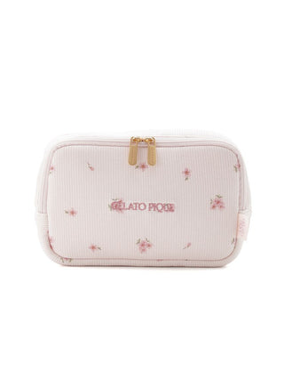 SAKURA Square Pouch in pink, Women Loungewear Bags, Pouches, Make up Pouch, Travel Organizer, Eco Bags & Tote Bags at Gelato Pique USA.